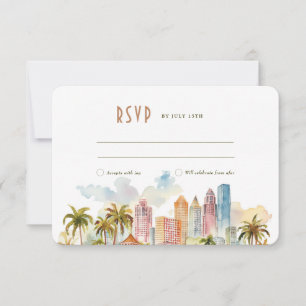 RSVP Wedding Insert Miami Beach Invitation