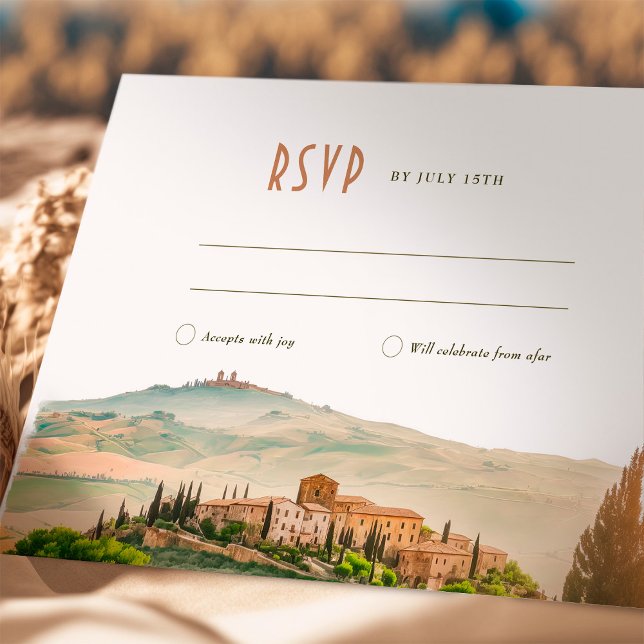 RSVP Wedding Insert Tuscany Italy Destination Invitation (Creator Uploaded)