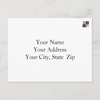 RSVP Wedding Invitation Postcard
