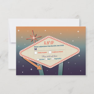 RSVP Wedding Las Vegas Casino Respond Cards
