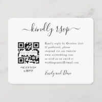 QR Code Wedding Website Card RSVP Online Cards Wedding 