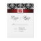 RSVP Wedding Reply Card Jewel Black Red White