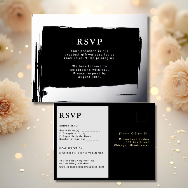 RSVP Wedding Response Card Modern Elegance (Creator Uploaded)