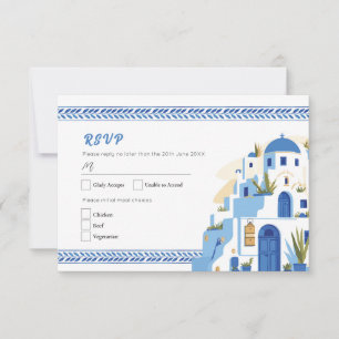 RSVP Wedding Santorini Greece Greek Respond Invitation