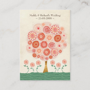 RSVP Wedding Tangerine Dream Tree Flat Cards