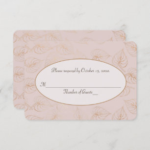 RSVP Wedding Vow Renewal gold foil leaf Invitation