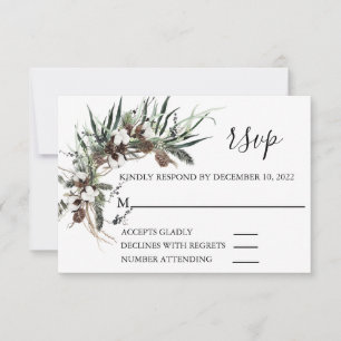 RSVP Wedding Winter Cotton Foliage Christmas
