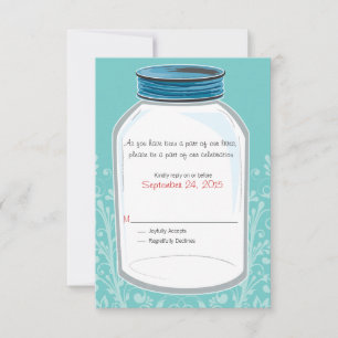 RSVP Whimsy Mason Jar Wedding
