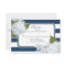 RSVP White Hydrangea Elegant Navy Wide Stripe