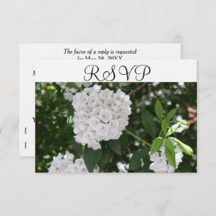 RSVP White Wedding Mountain Laurel