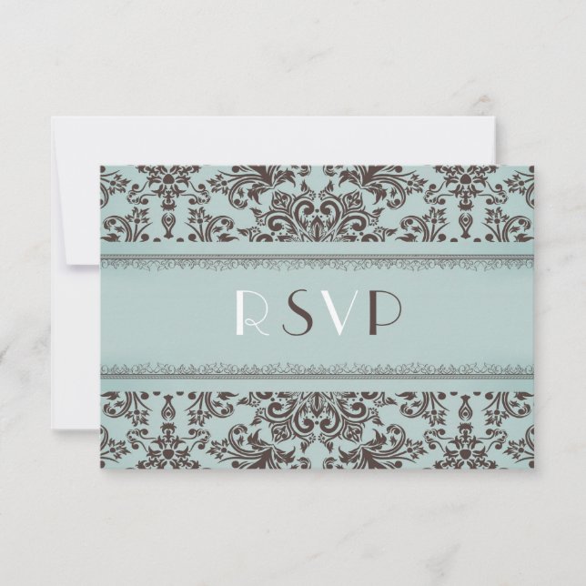 RSVP with Food Option Wedding Flat Card (Front)