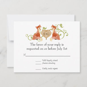 RSVP Woodland Animal Creatures Fox  Vines Weddings