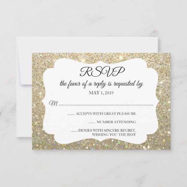 RSVP Your Day Glitter Fab Gold (Front)