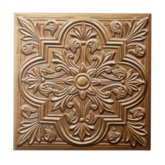 RT059 Faux-Relief Antique Reproduction Tile (Front)