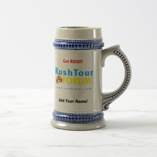 RT Beer Stein 2007 Blue/Yellow (Add Your Name!)