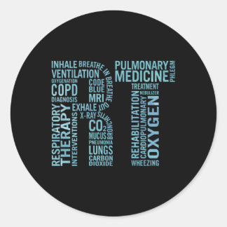 Rt Care Respiratory Therapist Classic Round Sticker