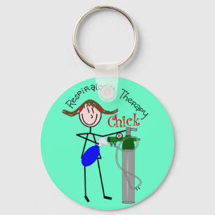 RT Chick O2 Tank and Ambu Bag Stick People Key Ring
