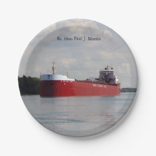 Rt. Hon Paul J. Martin paper plate