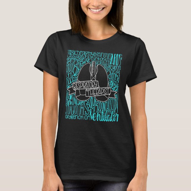 Rt Lung Respiratory Therapist Monogrammed T-Shirt (Front)