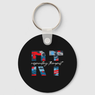 Rt Patriotic 4th Of July Usa Flag Independence Day Key Ring