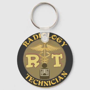RT RADIOLOGY TECHNICIAN BADGE - LOGO KEY RING