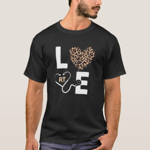RT Respiratory Therapist Gifts Nursing Cheetah Leo T-Shirt