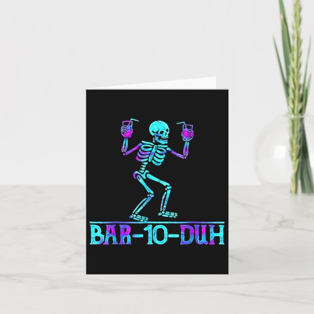 Rtender Halloween R 10 Duh Skeleton Drinking Costu Card (Front)
