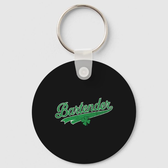 Rtending Rtender Beer Shamrock Irish St. Patrick’s Key Ring (Front)