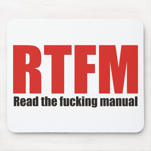 RTFM MOUSE MAT (Front)