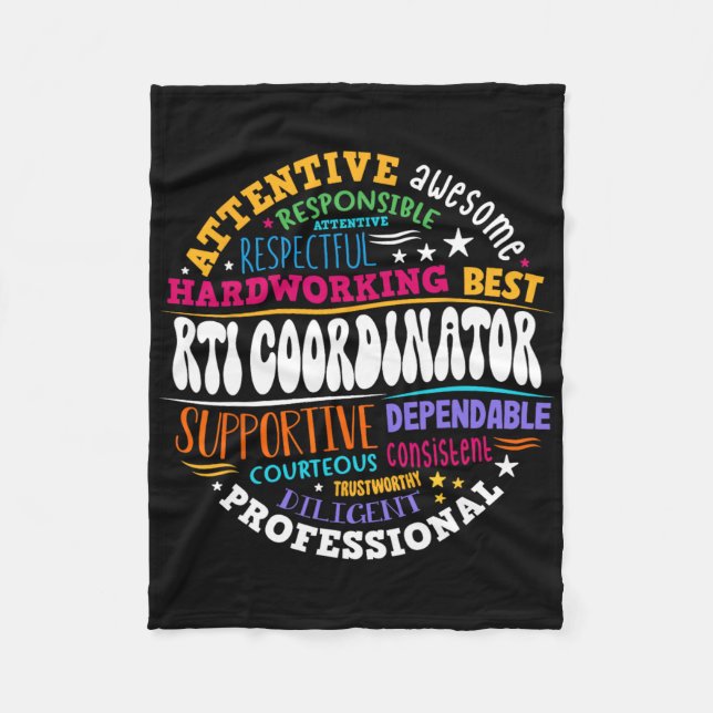 Rti Coordinator Intervention Teacher School Team S Fleece Blanket (Front)