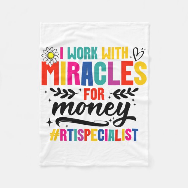 Rti Team Rti Crew Miracle Response Intervention Te Fleece Blanket (Front)