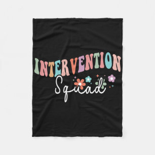 Rti Team Squad Intervention Teacher Ck To School T Fleece Blanket