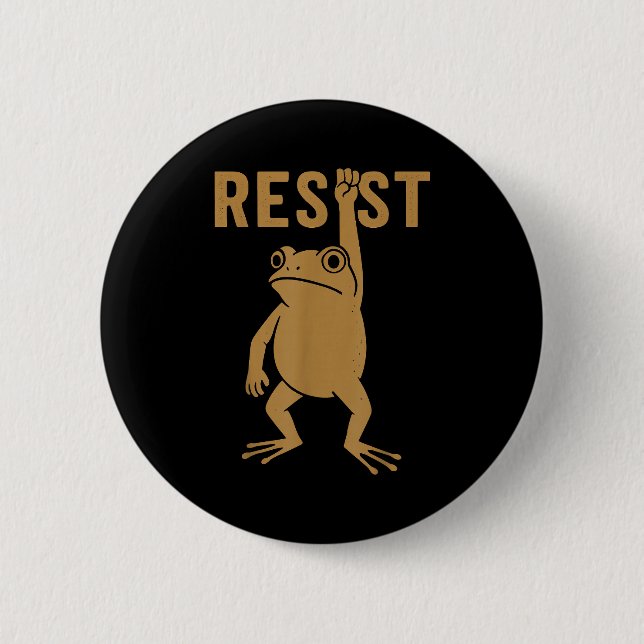 Rtland Frog Funny City Art - Rtland Frog Protest  6 Cm Round Badge (Front)