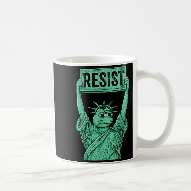 Rtland Frog Funny City Art - Rtland Frog Protest  Coffee Mug (Right)