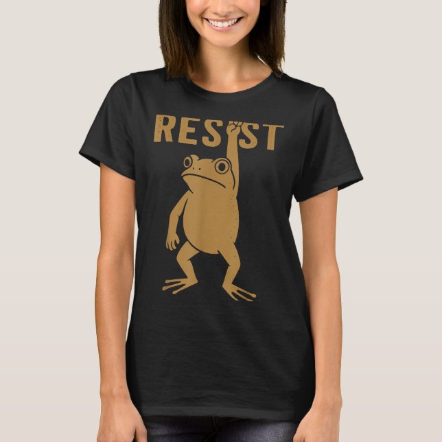 Rtland Frog Funny City Art - Rtland Frog Protest  T-Shirt (Front)