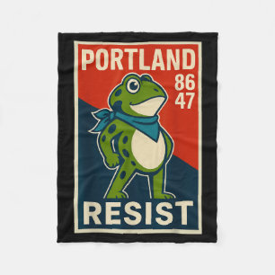 Rtland Frog Protest For Men And Women Fleece Blanket