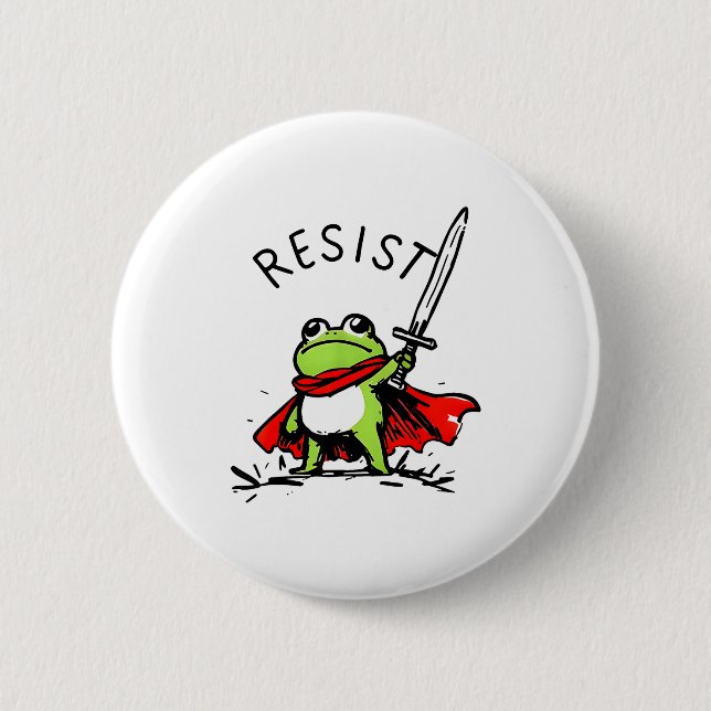 Rtland Frog Protest Resist Funny Frogs Activist  6 Cm Round Badge (Front)