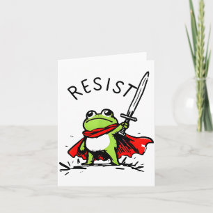 Rtland Frog Protest Resist Funny Frogs Activist  Card