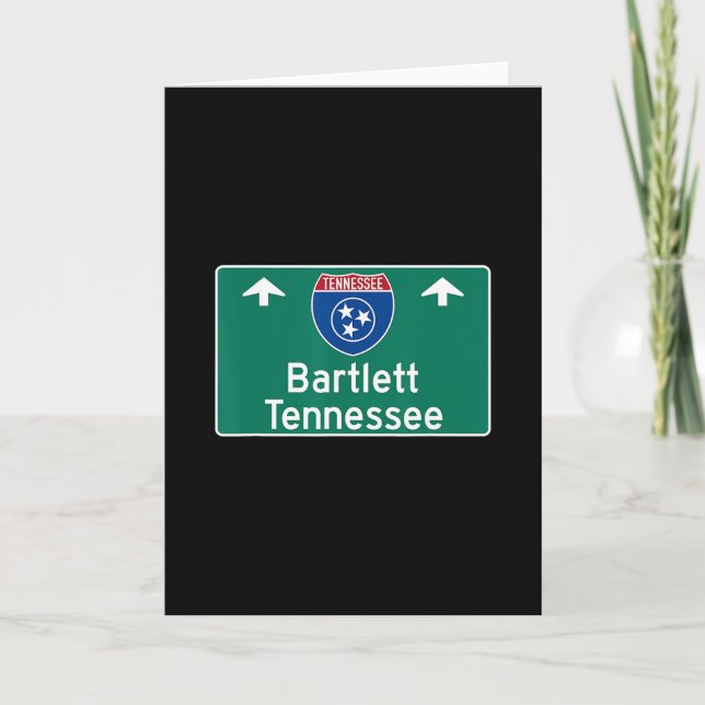 Rtlett Tennessee Interstate Highway Vacation Souve Card (Front)