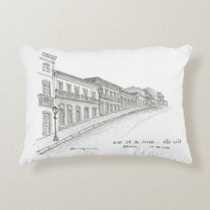 Rua 28 de Julho, São Luís, Brazil Decorative Cushion
