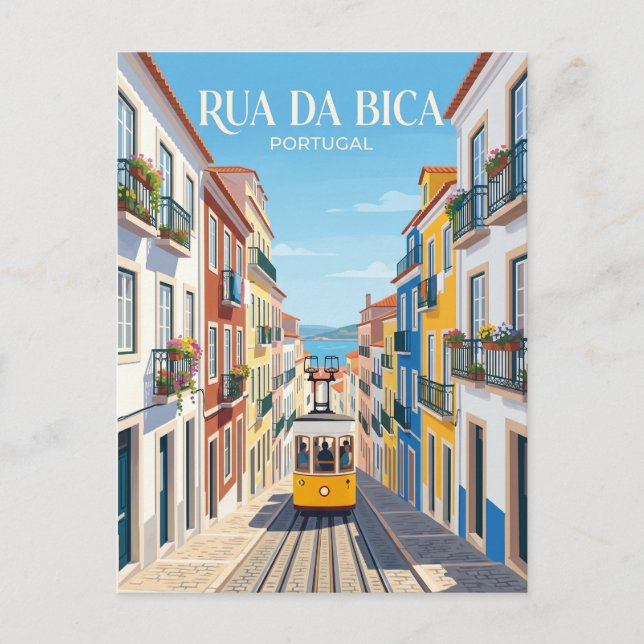 Rua da Bica Portugal Postcard (Front)