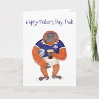 Ruaridh the rugby orangutan Father's Day card