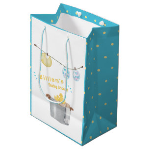 Rub A Dub Dub Clothesline Rubber Duck Baby Shower Medium Gift Bag