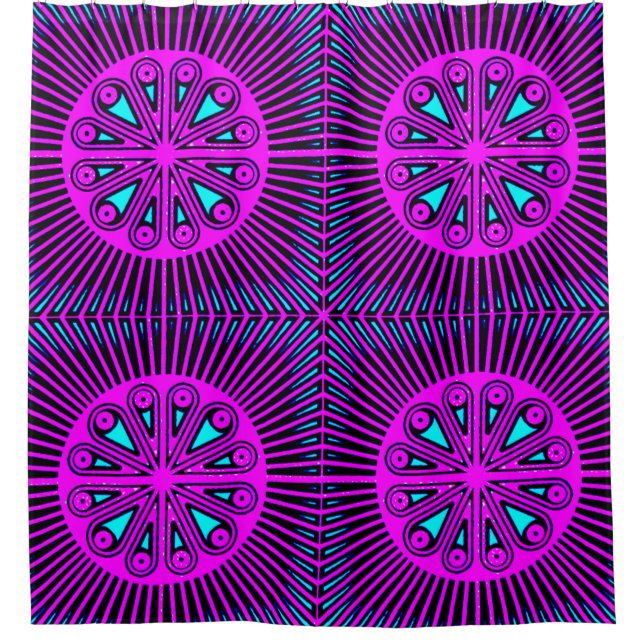 Rub-a-Dub-Dub Colourful 3D Shower Curtain – Vibran (Front)