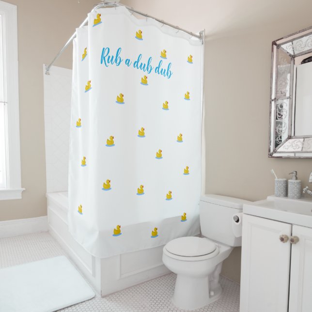 Rub-a-Dub-Dub Duck Shower Curtain (In Situ)