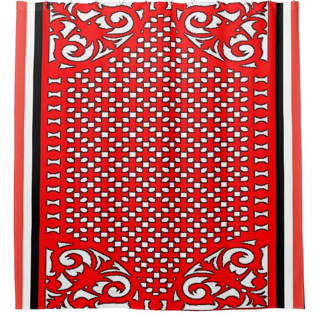 Rub-a-Dub-Dub Vibrant Floral Shower Curtain (Front)