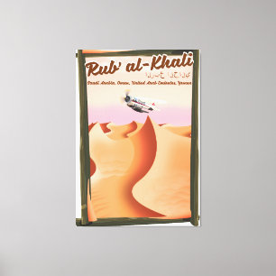 Rub' al Khali Saudi Arabia vacation poster. Canvas Print