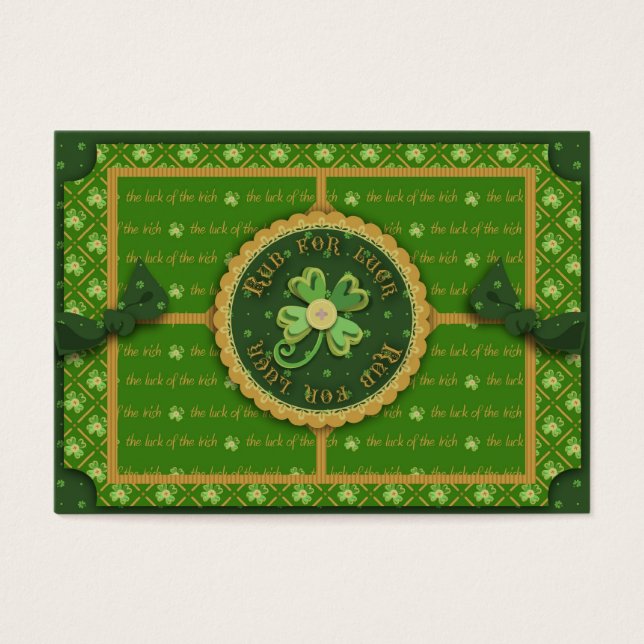 Rub for Luck Gift Tag (Front)