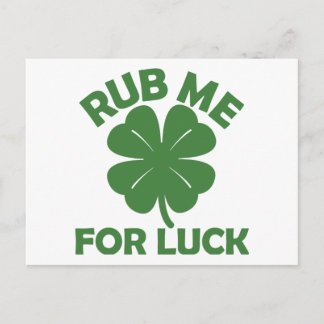 Rub Me For Luck Postcard