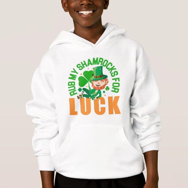 Rub My Shamrocks For Luck  Funny St Patrick's Day (Front)